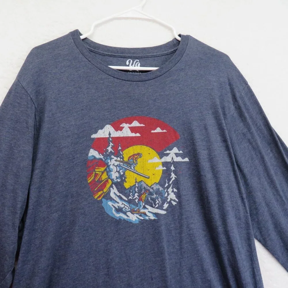 YoColorado Shirt‎ Mens 2XL Long Sleeve Ski Graphic Outdoors Soft Fit